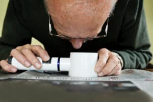 Old Man Dealing With Macular Degeneration